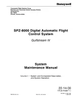 Honeywell SPZ-8000 Maintenance Manual preview