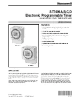 Предварительный просмотр 1 страницы Honeywell ST7009A Specification