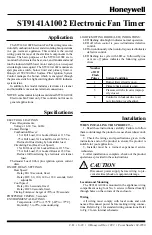 Honeywell ST9141A1002 User Manual preview