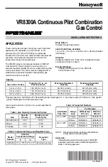 Preview for 1 page of Honeywell SUPER TRADELINE VR8300A Installation Instructions Manual