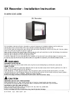 Honeywell SX Installation Instruction preview