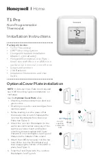 Honeywell T1 Pro Installation Instructions Manual preview