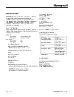 Предварительный просмотр 2 страницы Honeywell T2798I2000 Manual