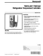 Honeywell T4031A Product Data предпросмотр
