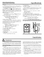 Preview for 2 page of Honeywell T498A Manual