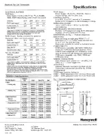 Preview for 2 page of Honeywell T6380 Series Specification Sheet