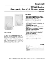 Preview for 1 page of Honeywell T6380 Product Data