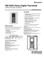 Preview for 1 page of Honeywell T6811 Series Specification Data