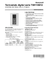 Preview for 3 page of Honeywell T6811 Series Specification Data