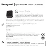 Preview for 1 page of Honeywell T6R-HW Installation Manual