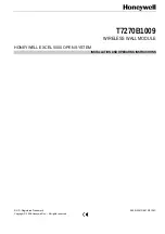 Preview for 1 page of Honeywell T7270B1009 Installation And Operating Instructions Manual