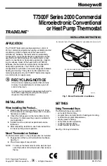 Honeywell T7300F Installation Instructions Manual preview