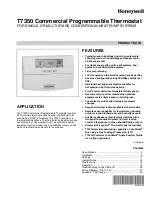 Предварительный просмотр 1 страницы Honeywell T7350A User Manual