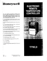 Honeywell T775C User Manual preview