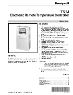 Honeywell T775J Product Data предпросмотр