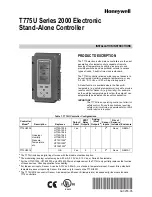 Предварительный просмотр 1 страницы Honeywell T775U2006 Installation Instructions Manual