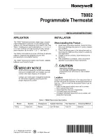 Preview for 1 page of Honeywell T8002 Installation Instructions Manual