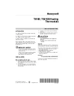 Preview for 1 page of Honeywell T810D Installation Instructions Manual