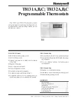 Preview for 1 page of Honeywell T812A1002 - Mechanical Thermostat User Manual