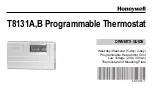 Preview for 1 page of Honeywell T8131A Owner'S Manual