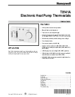 Preview for 1 page of Honeywell T8141A Manual