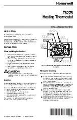 Preview for 1 page of Honeywell T827B Installation Instructions