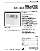 Honeywell T8501 Product Data preview