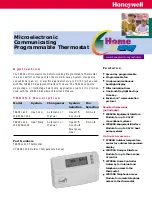 Preview for 1 page of Honeywell T8635L1013 - MicroElectric Communicating Thermostat Brochure