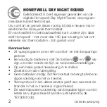 Preview for 2 page of Honeywell T8700A1009 (Dutch) Gebruiksaanwijzing