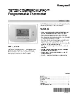 Honeywell TB7220 COMMERCIALPRO Product Data preview