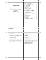 Preview for 1 page of Honeywell TE103NL User Manual