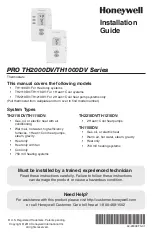 Preview for 1 page of Honeywell TH1100DV Installation Manual