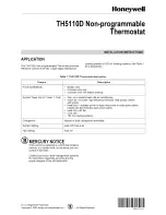 Preview for 1 page of Honeywell th511od Installation Instructions Manual