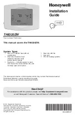 Preview for 1 page of Honeywell TH8320ZW Installation Manual