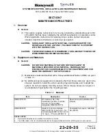 Preview for 191 page of Honeywell THALES MCS-4200 Installation And Maintenance Manual