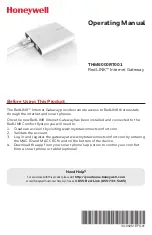 Preview for 1 page of Honeywell THM6000R7001 Operating Manual