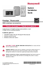 Honeywell THX9000 Prestige HD Installation Manual preview