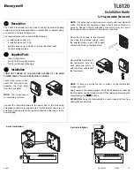 Preview for 1 page of Honeywell TL6120 Installation Manual