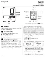 Preview for 1 page of Honeywell TL6120 User Manual