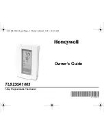 Preview for 1 page of Honeywell TL8230A1003 Owner'S Manual