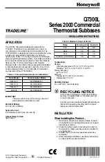 Honeywell TRADELINE Q7300L Installation Instructions Manual preview