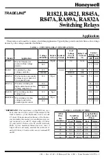 Honeywell TRADELINE R182J Manual preview