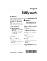 Preview for 1 page of Honeywell Tradeline T8024D Installation Instructions Manual