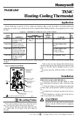 Preview for 1 page of Honeywell TRADELINE T834C1137 User Manual