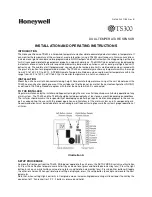 Preview for 1 page of Honeywell TS300 Installation And Operating Instructions