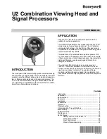 Preview for 1 page of Honeywell U2 User Manual