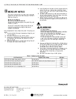 Preview for 2 page of Honeywell UC100A1005 Installation Instructions