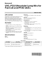 Предварительный просмотр 1 страницы Honeywell UVL-FCU-LINE Manual