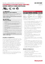 Honeywell V15W2 Series Installation Instructions preview