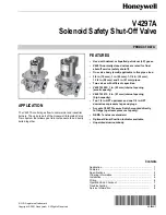 Preview for 1 page of Honeywell V4297A Series Product Data